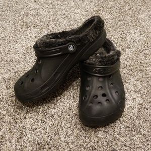 Crocs with fur